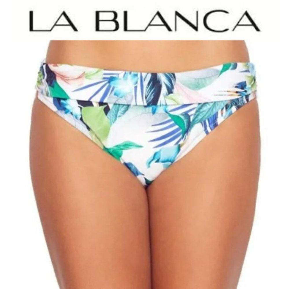 La Blanca Womens In The Moment Banded Hipster Bikini Bottom Style sz 4